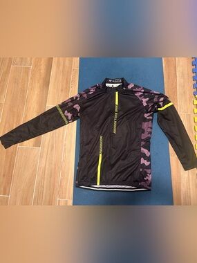 Men’s Black & Purple Camo Long-Sleeve Jersey